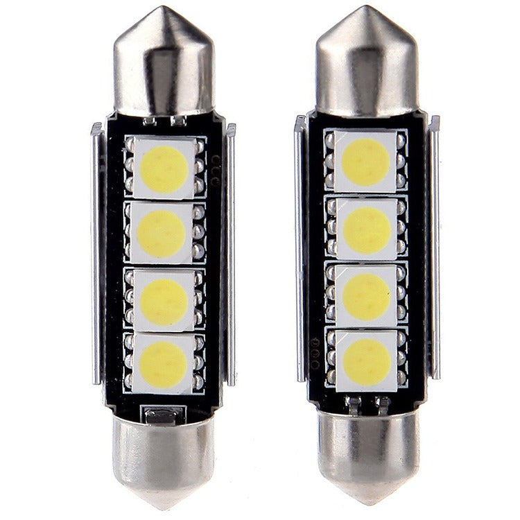 42mm LED - CANBUS - 4SMD - 5050 - 2 stuks - Wit 42mm LED - CANBUS - 4SMD - 5050 - 2 stuks - Wit